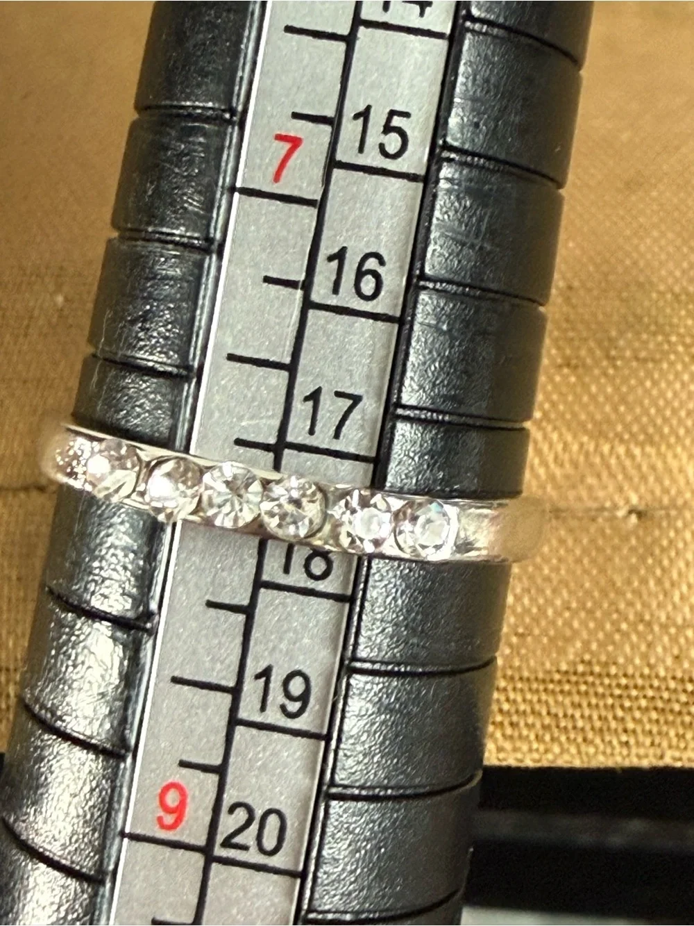 Silver Crystal Row Ring - Elegant Women's Band